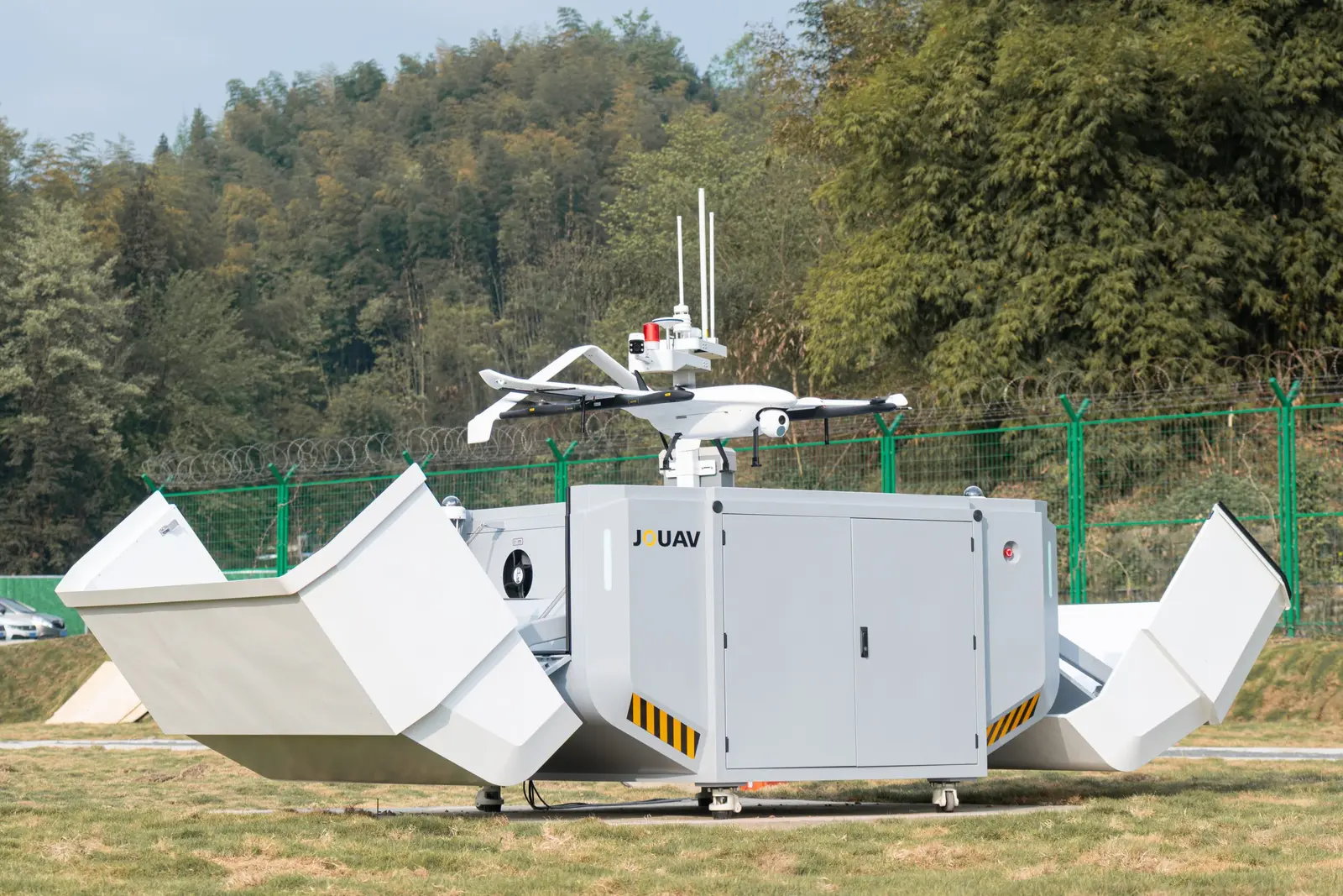 Open JOUAV VTOL Hangar with a CW-15V drone