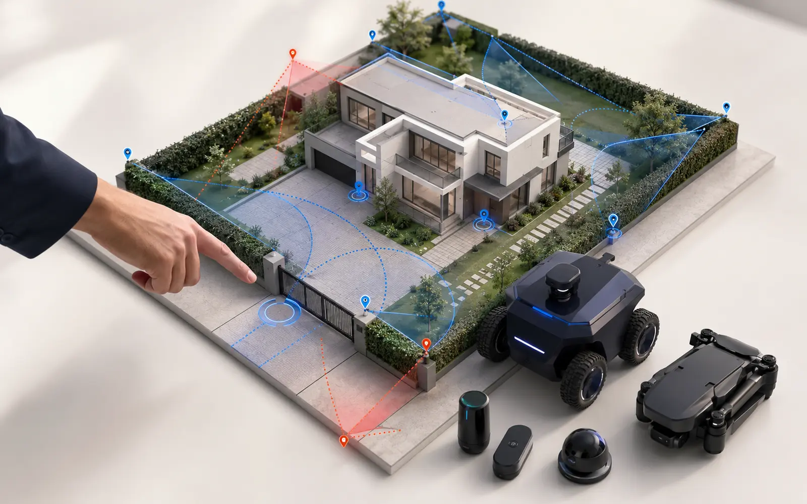 Étude de faisabilité d’une propriété avec robot, drone et capteurs de sécurité